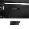 Boîte à gants de copilote de voiture en Fiber de carbone, interrupteur décoratif, garniture de couverture, accessoires d'intérieur pour Audi A3 8V 2013 – 16