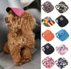 hundkläder varumärke hatt med öronhål sommar liten husdjur canvas cap valp baseball visir hattar utomhus tillbehör ywy898
