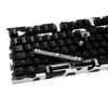 ABS Top-Drukowane Black White Double Shot 104 Shine przez Przezroczyste backlit BlueCaps Profile OEM dla MX Mechanical Keyboard