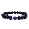 5 cores 8mm Natural Preto Lava Stone Beads Pulseira DIY Difusor de Óleo Essencial Pulseira para as mulheres