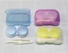 Random Color Fashion Best Transparent Pocket Plastic Contact Lens Case Travel Kit Easy Take Container Holder Hot sale