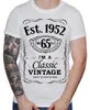 Best Funny T Shirts Comfort Soft Men's 65th عيد ميلاد تي شيرت EST 1953 رجل خمر في الخامس والستين 65 سنة هدية طاقم الرقبة