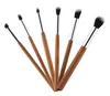 Nouveau 6 pièces pinceaux de maquillage professionnels en bambou ensemble ombre à paupières pincel maquiagem fond de teint fard à joues pinceaux de maquillage