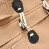 LLYGE Bayan Kış Tiki Kapşonlu Uzun Coat 2018 Sonbahar Kadın Moda Dış Giyim Bayanlar Yün Karışımlı Boynuz Düğme Cepler Mont