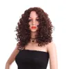 트렌디 한 패션 18 인치 곱슬 머리 옴 브레 브라운 합성 아프리카 가발 여성을위한 아프리카 헤어 스타일 가발