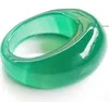 Pure Natural 5 Color Jades Banzhi Ring Chalcedony Finger Ring Grote maat Crystal Lord of the Rings Dames Mannen Sieraden