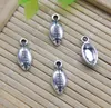 100st Mini Rugby Football Alloy Charms Hängsmycke Retro Smycken Göra DIY Keychain Ancient Silver Pendant för armband Örhängen 15 * 7mm