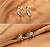 Elegant shape Crown diamond Rings Jewelry Crystal Open Rings For Women Nice Gifts Mother's Day Free Ship