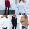 Off The Shoulder Women Sweater Baggy Pullover Sweater Ladies Chunky Knitted Sweater Female Batwing Sleeve Autumn Jumper C18111601