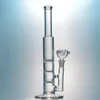 Bong da 10 pollici in vetro per acqua Bong a triplo pettine Oil Dab Rigs con Banger 14mm Tubi per acqua con giunto femmina con ciotola 10XX