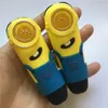 11cm minions handrör mat kvalitet silikon rökning vatten hookah bong med glasskål vs glasrör