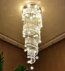 Современная хрустальная люстра спиральная дизайн роскошная лестница хрустальные потолочные светильники