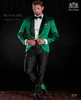 2018 Slim Fit Preto Xale Lapela Homens Formal Verde / Vermelho / Azul Royal / Roxo Ternos Com Calças Homens Ternos de Casamento Terno Do Noivo Do Noivo Do Baile de finalistas