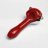 Glass Pipes Glass Hand Pipes Straight Glass Pipe 4.5 Inch Red White Smoking Pipe Hand Spoon Pipe Pokeflute Monster Pipe Bowls