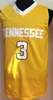 Tennessee Volunteers Basketball Maglie College 3 Candace Parker Jersey Uomo Giallo Bianco Colore Sport University Spedizione gratuita