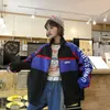 Hip Hop BF Harajuku Jacket women's autumn coat Uinsex jacket with heating Long Sleeve Printed Outwear Loosen Windbreaker