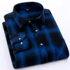 Flanel Plaid Shirt Mannen 2018 Mode Jurk Heren Shirt Casual Warme Zachte Shirts met lange mouwen Camiseta Masculina Chemise Homme