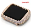 38mm 42mm voor Apple Watch Series 3 2 1 Rose Gold Case Bling Rhinestone Diamond Jewelry Metal Bezel 4 Kleuren Gratis Epacket