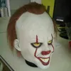 Scary Halloween Pennywise Mask Costume Stephen King It 2 ​​Scary Clown Mask Men039S cosplay Prop Children Toy Trick eller Treat Gift3274510