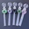 Wholesale Free DHL Donut Pyrex Glass Oil Burner Pipes Multicolor Glass Pipe Glass Smoking Pipes New Arrivals Smoking Accessories 500pcs SW45