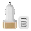 Autolader 3 poort USB-auto-batterij laders oplader adapter voor mobiele Samsung alle smartphones opladen