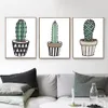 Nordic Art Plant Cactus Canvas Poster Painting Modern Nursery A4 Wall Picture Bambini Kids Room Decor Home Decoration