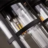 Kolye lambaları Endüstriyel odunsu ferforje demir kolye ışık avize asılı lamba hücre ışıkları fikstür metal kafes kapalı çubuk için cam gölge ile metal kafes