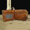 2017 Handmade Genuine Leather Men Wallets Man Long Short Small Vintage Hasp Purse Designer Carteira With Credit Card Holders