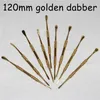 Wax Dabber Tools Wax Containers Clean Gereedschap Roestvrij staal Gold Metaal 120 mm Dab gereedschap Jars Dab Wax Container Gereedschap Droog Herb9580511