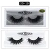 1Pair / Lot 3D Mink False Eyelash 100% Real Siberian Full Strip Fake Eyelash Lång Enskilda Mjuka Naturliga Tjocka Ögonfransar Mink Lashes Extensio