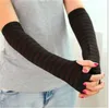 Новые зимние женщины теплые вязание длинные перчатки наполовину палец запястья без пальцев перчатки теплые рукава W022
