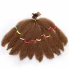 2021 Fashion Mongolian Afro Kinky Curly Hair Buntar Bulks Syntetiska hårförlängningar Kort blondin 10inch flätat twist hår för svarta kvinnor