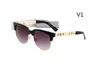 2018 merkontwerper zonnebrillen klassieke vintage zonnebril voor mannen dames rijden bril UV400 metalen frame flits spiegel half frame3998223