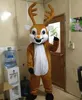 2019 hot sale With one mini fan inside the head Christmas red nose reindeer deer mascot costume for adult to wear