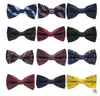 New Fashion Tuxedo Bow Tie Män Striped Dot Groom Groomsmen Bröllopsfest Färgglada Striped Butterfly Cravats Bröllopskläder Tillbehör