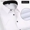 OUEKANLYSIAN夏最高品質メンズツイルドレスシャツフィットネス半袖フォーマルビジネスシャツピュアカラーCamisa