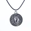 Norse Viking Amulet Naszyjnik Starożytne Silver Wolf Head Bear Paw Tree of Life War Horse Wisiorek Skórzany Lina Łańcuch Dla Men S Jewelry