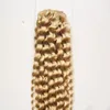 Mongolian Kinky Curly Hair Weave Bundles 100g 1 piece 100% Remy Human Hair Extension 613 Blonde Hair Weave Bundles