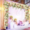 Arco artificial Flower Row Table Corredor Cuerpo String String for Wedding Party Road Cited Flowers Decoration El MOQ de 12 PCS