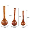 Natural Wooden Spoon Portable Rice Soup Kitchen Tool for Seasoning Dessert Healthy Wood Spoon Children Tableware Utensil P20