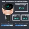 2022 Neues Update Universal Car Charger 2 USB -Ports Digitale Anzeige Shine Intelligentes Mobiltelefon Fast Ladegeräte Doppel -Lumineszenz7751908