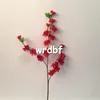 Gefälschter langer Stamm-Pfirsich-Blüte (3 Stämme / Stück) Simulations-Pfirsich für Hochzeits-Hauptschaukasten-dekorative künstliche Blumen