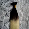 U Tips Förbunden Ombre Remy Pre Bonded Keratin Hair Extension European Hair på Keratin Capsule Fusion Hair