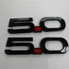 Niestandardowe 3D 50 Mustang GT Gloss Black Fender Emblem Odznaka Zakładka 3M Stakada do F150 Falcon Coyote 2PCSET7713344