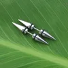 Punk Fashion Stainless Steel Ear Stud Spike Core Earrings for Men Unisex Ear Piercing Body Jewelry Silver Earring Lots Wholesale