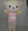 2018 Venda de fábrica quente Janpan Rilakkuma urso Trajes da mascote tamanho adulto urso traje dos desenhos animados alta qualidade Festa de Halloween frete grátis