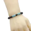 Nuovo arrivo 8MM Bracciali con ciondoli Lava Rock Bianco Turchese Pietra naturale Bracciale con perline da donna Bracciale per gioielli fatti a mano regolabili da uomo