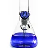 nuovo design grazia beaker narghilè bong con logo base blu tubo di acqua di vetro bong raccoglitore di ghiaccio alto 16 "narghilè big dab rig