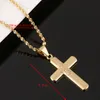 18k Plaqué Or Catholique Croix Jésus Christ Bijoux Crucifix Croix Pendentif Collier Bijoux pour Femmes