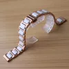 High Quality 14mm 16mm 18mm 20mm 22mm Watchband rose gold stainless steel wrap ceramic white for quartz watches Bracelets men womens bands